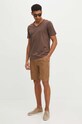 T-shirt bawełniany męski gładki kolor brązowy RS24.TSM094 brązowy RS24