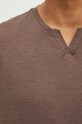 T-shirt bawełniany męski gładki kolor brązowy RS24.TSM095 brązowy