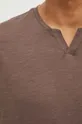 T-shirt bawełniany męski gładki kolor brązowy Męski