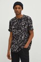 T-shirt bawełniany męski z kolekcji Zodiak kolor czarny RS24.TSM151 czarny RS24