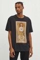T-shirt bawełniany męski z kolekcji Zodiak - Bliźnięta kolor szary RS24.TSM153 szary RS24