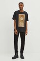 Odzież T-shirt bawełniany męski z kolekcji Zodiak - Bliźnięta kolor szary RS24.TSM153 szary