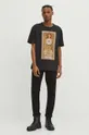 T-shirt bawełniany męski z kolekcji Zodiak - Bliźnięta kolor szary 100 % Bawełna