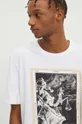 T-shirt bawełniany męski z kolekcji Zodiak - Waga kolor biały Męski
