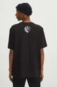 černá Bavlněné tričko pánské z kolekce Zvěrokruh - Váhy černá barva