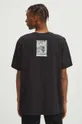 czarny T-shirt bawełniany męski z domieszką elastanu z kolekcji Zodiak - Lew kolor czarny