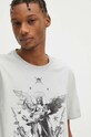T-shirt bawełniany męski z kolekcji Zodiak - Panna kolor szary RS24.TSM159 szary