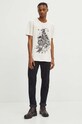 Odzież T-shirt bawełniany męski z kolekcji Zodiak - Koziorożec kolor beżowy RS24.TSM161 beżowy