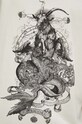 T-shirt bawełniany męski z kolekcji Zodiak - Koziorożec kolor beżowy RS24.TSM161