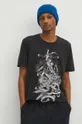 T-shirt bawełniany męski z kolekcji Zodiak - Koziorożec kolor szary szary