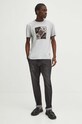 T-shirt bawełniany męski z kolekcji Love Alchemy kolor szary RS24.TSM200 szary RS24