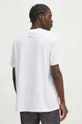 T-shirt bawełniany męski z domieszką elastanu by Magda Danaj - Porysunki kolor biały 95 % Bawełna, 5 % Elastan