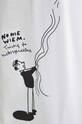 T-shirt bawełniany męski z domieszką elastanu by Magda Danaj - Porysunki kolor biały RS24.TSM212 biały