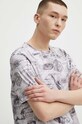 T-shirt bawełniany męski z domieszką elastanu z kolekcji Eviva L'arte kolor beżowy RS24.TSM255 beżowy