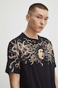 T-shirt bawełniany męski z kolekcji Eviva L'arte kolor czarny RS24.TSM258 czarny