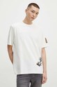 T-shirt bawełniany męski z kolekcji Eviva L'arte kolor beżowy RS24.TSM261 beżowy RS24