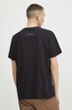 T-shirt bawełniany męski z domieszką elastanu z kolekcji Eviva L'arte kolor czarny czarny RS24.TSM262