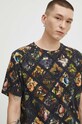 T-shirt bawełniany męski z domieszką elastanu z kolekcji Eviva L'arte kolor czarny RS24.TSM264 czarny