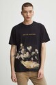 T-shirt bawełniany męski z kolekcji Eviva L'arte kolor czarny RS24.TSM266 czarny RS24