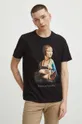 T-shirt bawełniany męski z kolekcji Eviva L'arte kolor czarny czarny