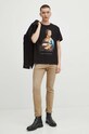 Odzież T-shirt bawełniany męski z kolekcji Eviva L'arte kolor czarny RS24.TSM268 czarny