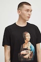 T-shirt bawełniany męski z kolekcji Eviva L'arte kolor czarny RS24.TSM268 czarny