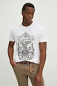 T-shirt bawełniany męski kolor biały biały RS24.TSM305