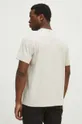 T-shirt bawełniany męski z domieszką elastanu kolor beżowy 95 % Bawełna, 5 % Elastan