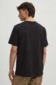 Odzież T-shirt bawełniany męski z domieszką elastanu z nadrukiem kolor czarny RS24.TSM401 czarny