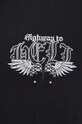 T-shirt bawełniany męski z domieszką elastanu z nadrukiem kolor czarny czarny RS24.TSM401