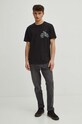 T-shirt bawełniany męski kolor czarny RS24.TSM409 czarny RS24
