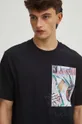 Bavlněné tričko pánské z kolekce Graphics Series černá barva Pánský