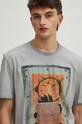 T-shirt bawełniany męski by Józef Hołard, Grafika Polska kolor szary RS24.TSM454 szary