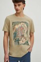 T-shirt bawełniany męski by Paweł Patyk, Grafika Polska kolor zielony RS24.TSM458 zielony RS24