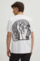 Bavlněné tričko pánské z kolekce Graphics Series bílá barva bílá