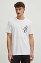 Odzież T-shirt bawełniany męski by Kasia Wysocka – TerraKata, Grafika Polska kolor biały RS24.TSM460 biały