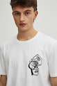 T-shirt bawełniany męski by Kasia Wysocka – TerraKata, Grafika Polska kolor biały biały RS24.TSM460
