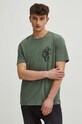 Odzież T-shirt bawełniany męski by Kasia Wysocka – TerraKata, Grafika Polska kolor zielony RS24.TSM460 zielony