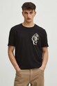 T-shirt bawełniany męski by Kasia Wysocka – TerraKata, Grafika Polska kolor czarny RS24.TSM460 czarny RS24