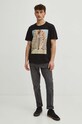 T-shirt bawełniany męski by Magda Kubiak - Dziki Las collages, Grafika Polska kolor czarny RS24.TSM466 czarny RS24