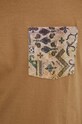 T-shirt bawełniany męski kolor beżowy RS24.TSM500