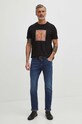 T-shirt bawełniany męski z nadrukiem kolor czarny RS24.TSM503 czarny RS24