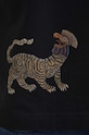 T-shirt bawełniany męski z domieszką elastanu z nadrukiem kolor czarny RS24.TSM504 czarny