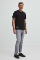 Oblečení Bavlněné tričko pánské černá barva RS24.TSM505 černá
