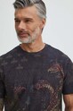T-shirt bawełniany męski wzorzysty kolor multicolor multicolor RS24.TSM508
