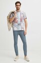 T-shirt bawełniany męski z domieszką elastanu wzorzysty kolor multicolor RS24.TSM511 multicolor RS24