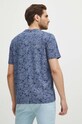 Odzież T-shirt bawełniany męski z domieszką elastanu wzorzysty kolor granatowy RS24.TSM620 granatowy