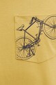 T-shirt bawełniany męski z domieszką elastanu z nadrukiem kolor żółty RS24.TSM624 żółty