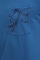 T-shirt bawełniany męski z domieszką elastanu z nadrukiem kolor niebieski RS24.TSM624 niebieski