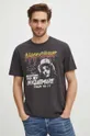 T-shirt bawełniany męski Alice Cooper kolor szary szary